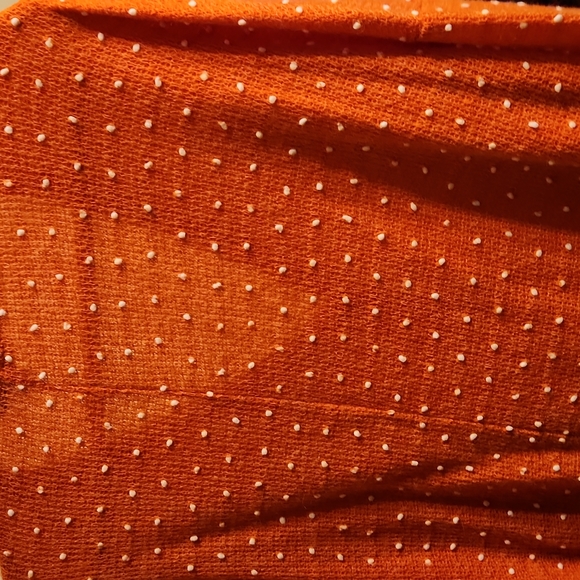 Orange and white poke dot cardigan - Picture 2 of 2